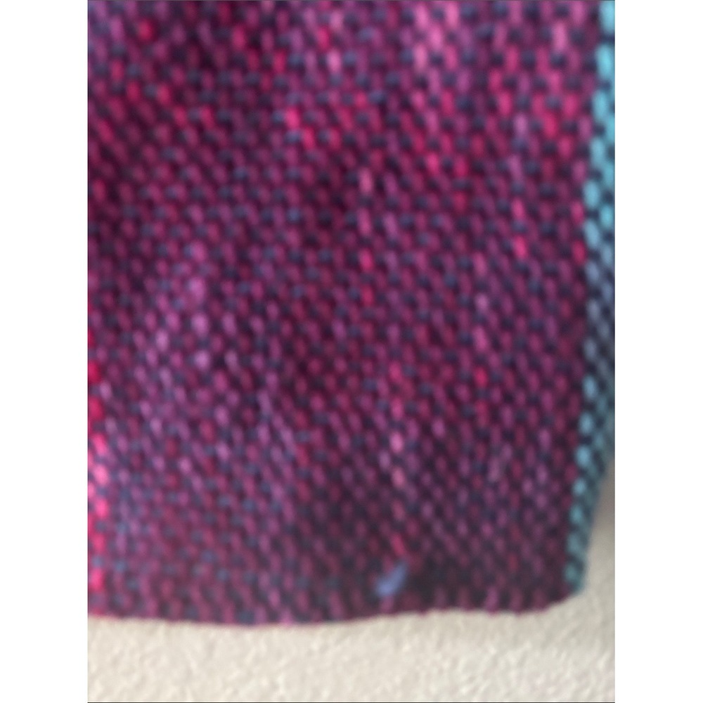 Women's SZ Large/XL Handwoven Multicolor Textured Vest w/Pink Lining Boho Ombre - Picture 12 of 12
